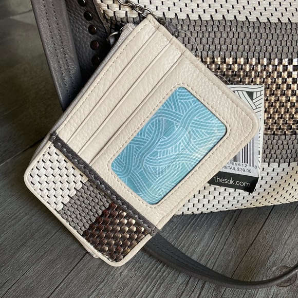 The Sak Collective Leather Pebble Weave Boho Purse & Matching NWT Iris Wallet - Picture 5 of 16